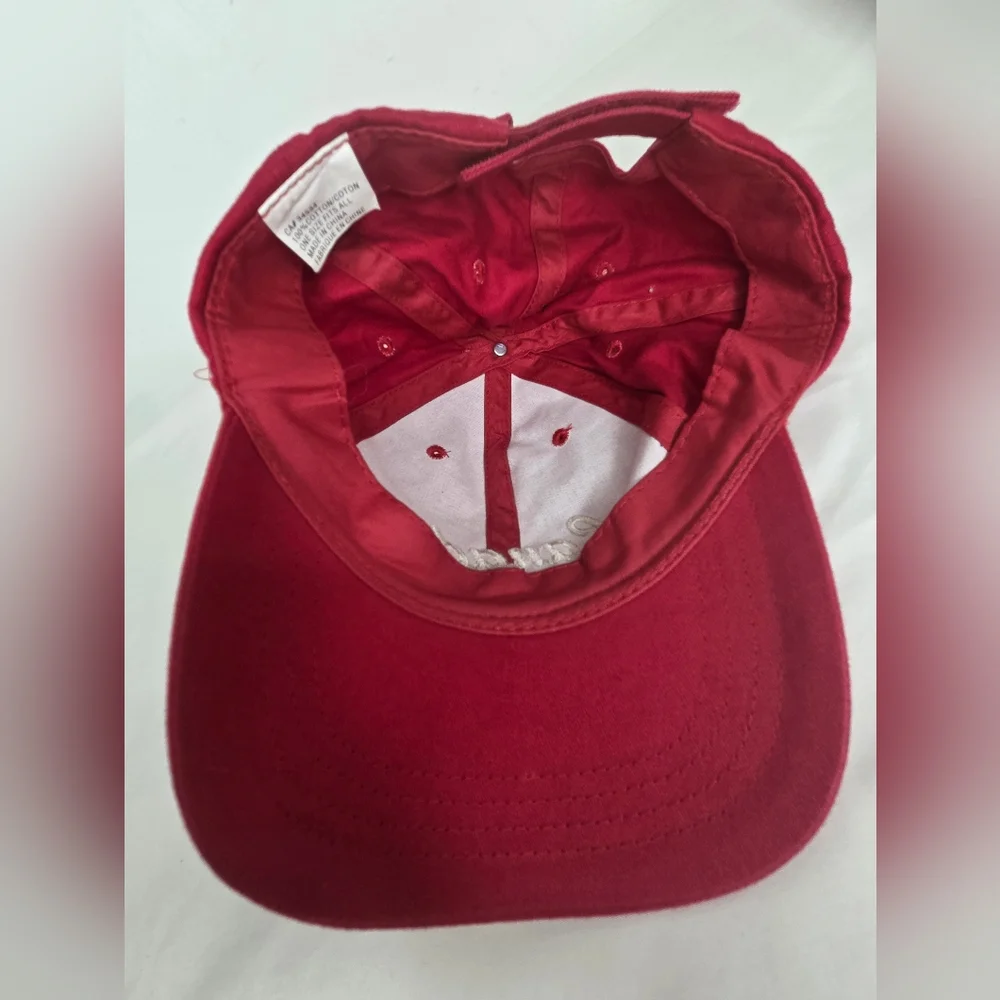 Vibrant Red Cotton Cap With Canada Embroidered - Picture 5 of 6